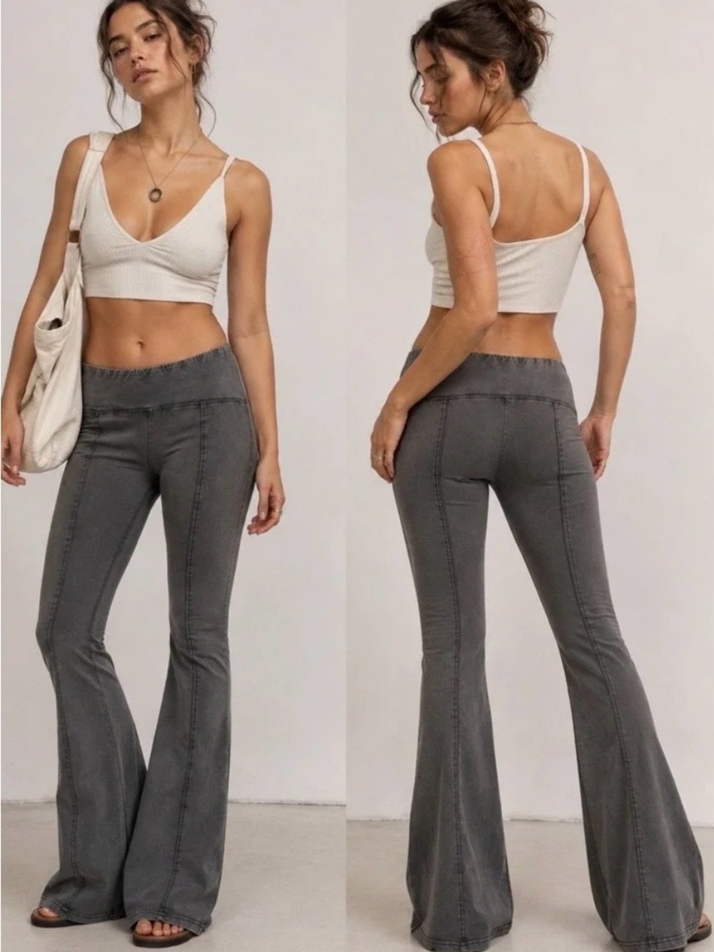 Urban Outfitters Seamed Flared Pants Size M Yoga Loungewear Travel Athletic